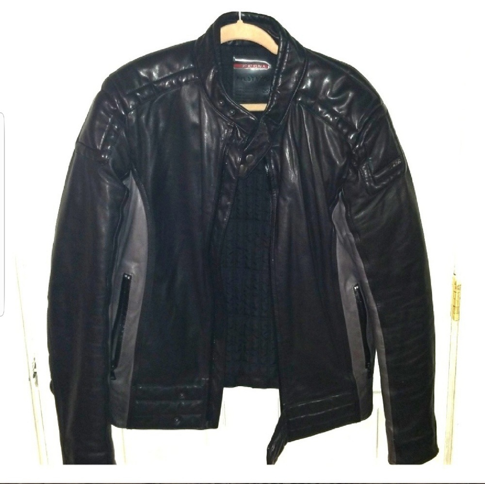 Prada men leather jacket